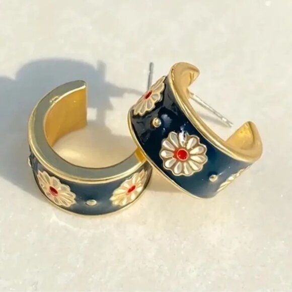Freya Hoop Gold Earrings